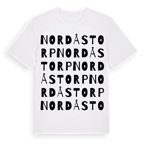 Nordåstorp ordlek t-shirt – ekologisk bomull t-shirt från Pinshirt