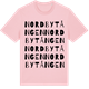Pink Cotton t-shirt med Nordbytången ordlek t-shirt