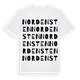 White t-shirt med Nordensten ordlek t-shirt