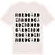 Vintage White t-shirt med Nordgården ordlek t-shirt