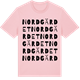 Pink Cotton t-shirt med Nordgärdet ordlek t-shirt
