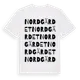 White t-shirt med Nordgärdet ordlek t-shirt