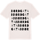 Vintage White t-shirt med Nordgatan ordlek t-shirt