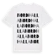 White t-shirt med Nordhalla ordlek t-shirt