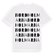 White t-shirt med Nordholmarna ordlek t-shirt