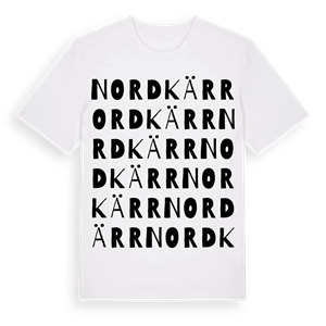 Nordkärr ordlek t-shirt – ekologisk bomull t-shirt från Pinshirt