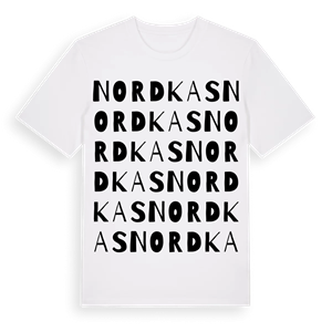 Nordkas ordlek t-shirt – ekologisk bomull t-shirt från Pinshirt