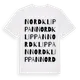 White t-shirt med Nordklippan ordlek t-shirt