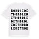 White t-shirt med Nordledet ordlek t-shirt