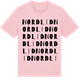 Pink Cotton t-shirt med Nordlid ordlek t-shirt