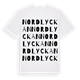 White t-shirt med Nordlyckan ordlek t-shirt