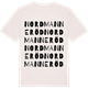 Vintage White t-shirt med Nordmanneröd ordlek t-shirt