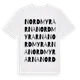 White t-shirt med Nordmyrarna ordlek t-shirt