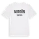 White t-shirt med Nordön i Sverige t-shirt