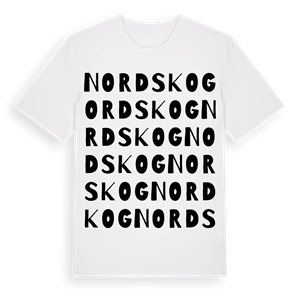 Nordskog ordlek t-shirt – ekologisk bomull t-shirt från Pinshirt