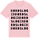Pink Cotton t-shirt med Nordskogen ordlek t-shirt