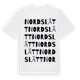 White t-shirt med Nordslätt ordlek t-shirt
