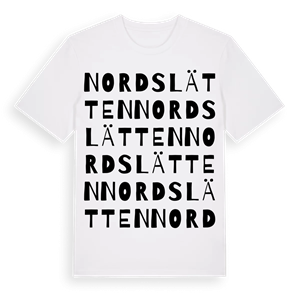 Nordslätten ordlek t-shirt – ekologisk bomull t-shirt från Pinshirt