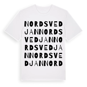 Nordsvedjan ordlek t-shirt – ekologisk bomull t-shirt från Pinshirt