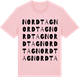 Pink Cotton t-shirt med Nordtag ordlek t-shirt