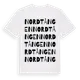White t-shirt med Nordtången ordlek t-shirt