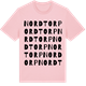Pink Cotton t-shirt med Nordtorp ordlek t-shirt