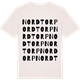 Vintage White t-shirt med Nordtorp ordlek t-shirt