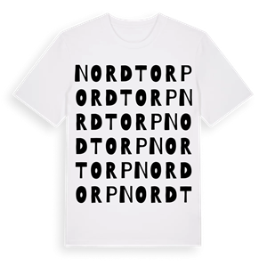 Nordtorp ordlek t-shirt – ekologisk bomull t-shirt från Pinshirt