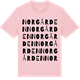 Pink Cotton t-shirt med Norgården ordlek t-shirt