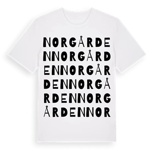 Norgården ordlek t-shirt – ekologisk bomull t-shirt från Pinshirt