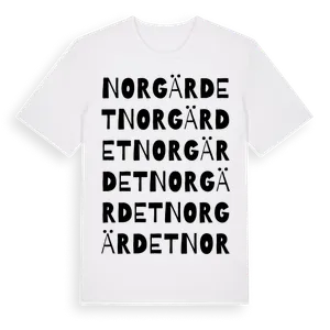 Norgärdet ordlek t-shirt – ekologisk bomull t-shirt från Pinshirt