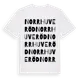 White t-shirt med Norr Huveröd ordlek t-shirt