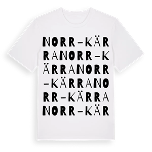 Norr-Kärra ordlek t-shirt – ekologisk bomull t-shirt från Pinshirt