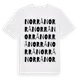 White t-shirt med Norrå ordlek t-shirt