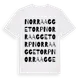 White t-shirt med Norra Aggetorp ordlek t-shirt