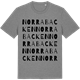 Mid Heather Gray t-shirt med Norra Backen ordlek t-shirt