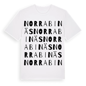 Norra Binäs ordlek t-shirt – ekologisk bomull t-shirt från Pinshirt