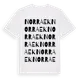 White t-shirt med Norra Ek ordlek t-shirt