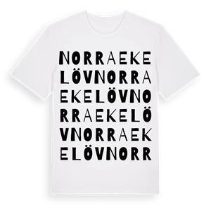 Norra Ekelöv ordlek t-shirt – ekologisk bomull t-shirt från Pinshirt