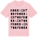 Pink Cotton t-shirt med Norra Entorp ordlek t-shirt
