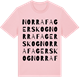Pink Cotton t-shirt med Norra Fagerskog ordlek t-shirt