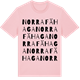 Pink Cotton t-shirt med Norra Fähaga ordlek t-shirt