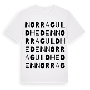 Norra Guldheden ordlek t-shirt – ekologisk bomull t-shirt från Pinshirt