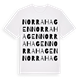 White t-shirt med Norra Hagen ordlek t-shirt