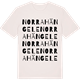 Vintage White t-shirt med Norra Hängele ordlek t-shirt