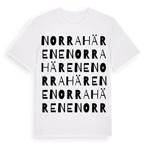 Norra Härene ordlek t-shirt – ekologisk bomull t-shirt från Pinshirt