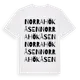 White t-shirt med Norra Hökåsen ordlek t-shirt
