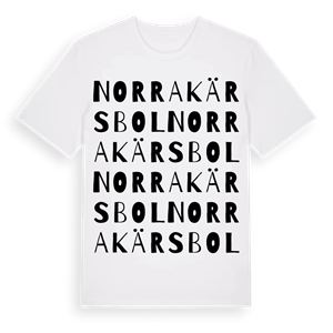 Norra Kärsbol ordlek t-shirt – ekologisk bomull t-shirt från Pinshirt