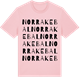 Pink Cotton t-shirt med Norra Kebal ordlek t-shirt