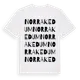 White t-shirt med Norra Kedum ordlek t-shirt